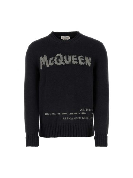Sweter bawełniany Alexander Mcqueen szary