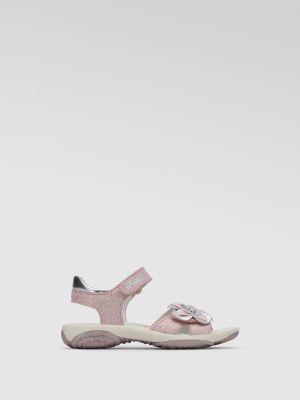 Kožené semišové sandály Primigi růžové