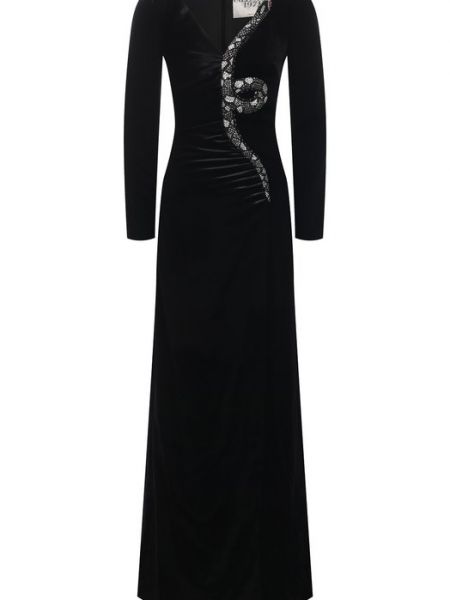Бархатное платье Valentino черное