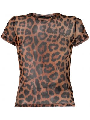 Camiseta leopardo Philipp Plein marrón