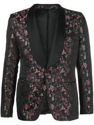 Jacquard lang blazer Reveres 1949 svart