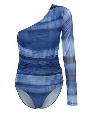 Body cu croială ajustată tricotate Trendyol albastru