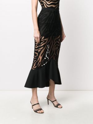 Průsvitné sukně David Koma černé