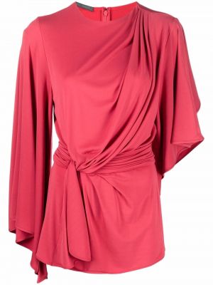 Drapert asymmetrisk bluse Alberta Ferretti rosa