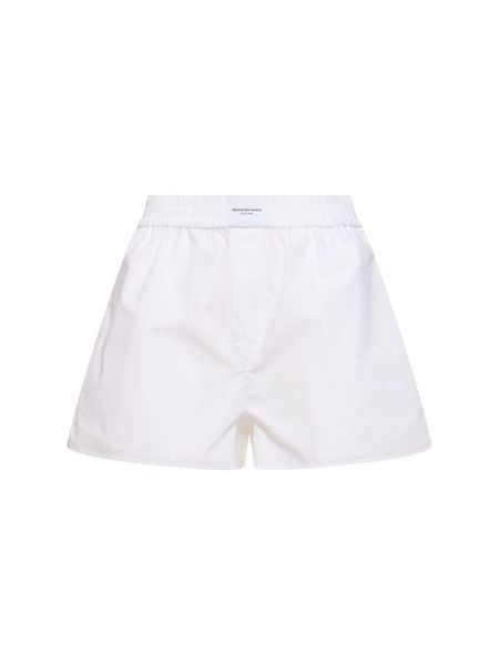 Pantalones cortos de algodón Alexander Wang blanco