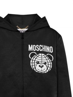 Bluza z kapturem z nadrukiem Moschino czarna