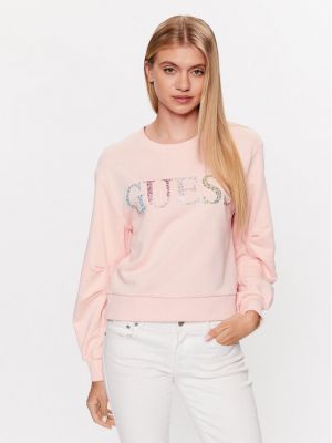 Bluză cu croială lejeră Guess roz