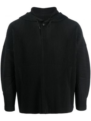 Plisuotas džemperis su gobtuvu Homme Plissé Issey Miyake juoda