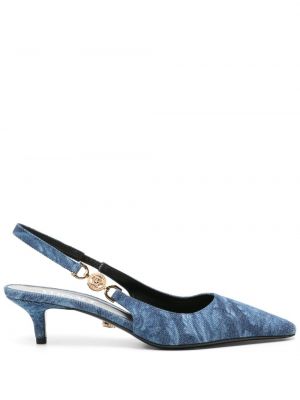 Pantofi cu toc Versace albastru