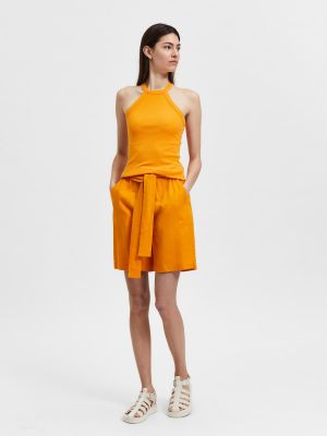 Püksid Selected Femme oranž