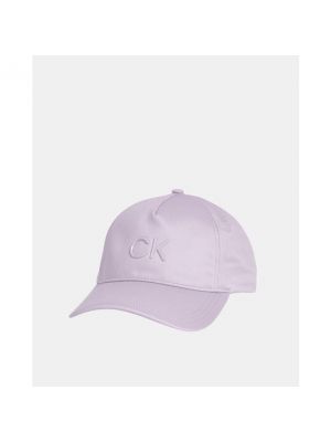 Gorra de algodón Calvin Klein violeta