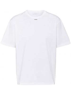 Koszulka z nadrukiem Prada biała