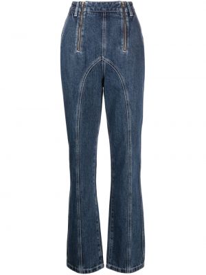 Straight jeans mit reißverschluss Self-portrait blau