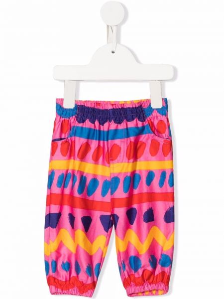 Trykt bomull bukse for jenter Stella Mccartney Kids rosa