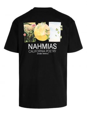 T-shirt en coton à imprimé Nahmias noir