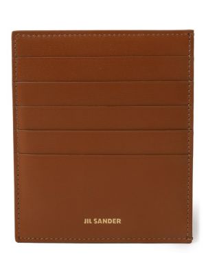 Кожаный кошелек Jil Sander коричневый