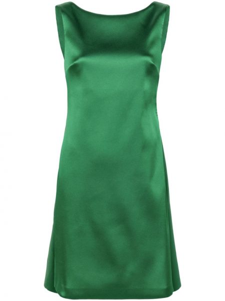 Saténové midi šaty P.a.r.o.s.h. zelená