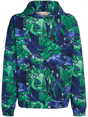 Hoodie con stampa Marni verde
