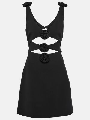 Φλοράλ μάλλινη φόρεμα Magda Butrym μαύρο