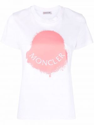 Brodert t-skjorte Moncler hvit