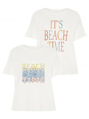 Marškinėliai Beach Time balta