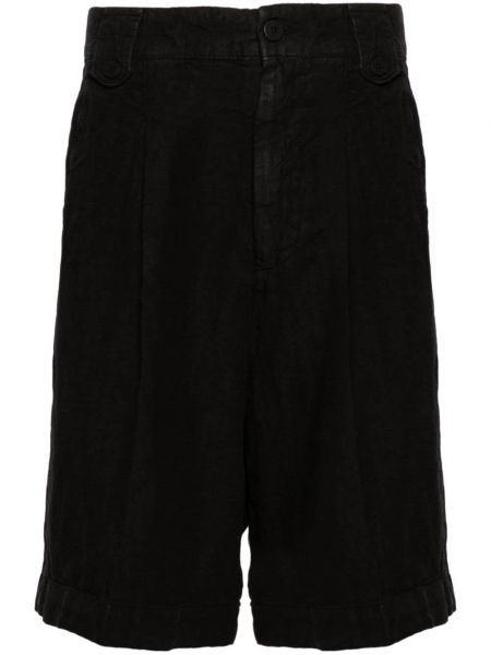 Leinen shorts mit plisseefalten Costumein schwarz