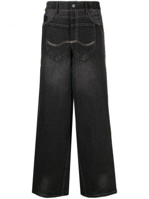 Straight jeans ausgestellt Yueqi Qi schwarz