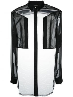 Oversize прозрачна риза Rick Owens черно