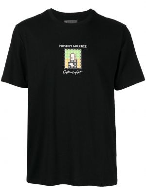 T-shirt aus baumwoll mit print Musium Div. schwarz