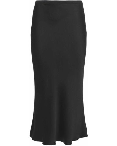 Svilena satenska midi suknja Anine Bing crna