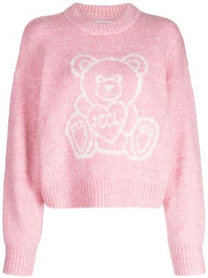 Pull en tricot col rond Chocoolate rose