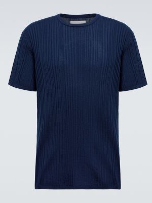 Vlněné tričko King & Tuckfield modré