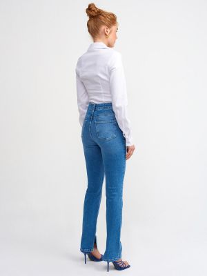 Прямые джинсы Dilvin синие