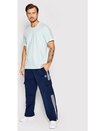 Pantaloni cargo cu dungi cu croială lejeră Adidas