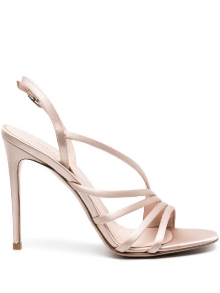 Satenske sandale Le Silla ružičasta