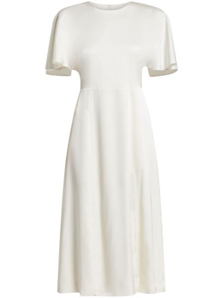 Robe droite en satin Rotate Birger Christensen blanc