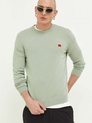 Sweter bawełniany Hugo zielony