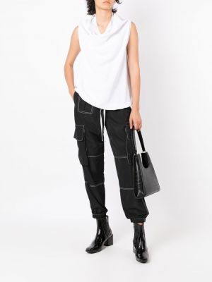 Pantalon cargo slim avec poches Uma | Raquel Davidowicz noir