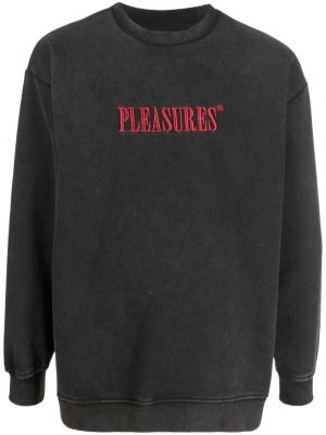 Rund hals brodert sweatshirt Pleasures svart