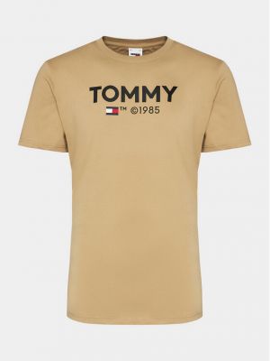 T-shirt slim Tommy Jeans beige