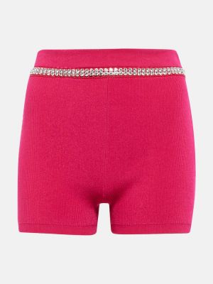 Pantaloni scurți cu talie înaltă Paco Rabanne roz