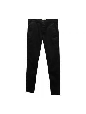 Spodnie bawełniane Saint Laurent Vintage czarne