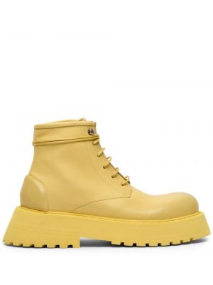 Ankle boots skórzane Marsell żółte