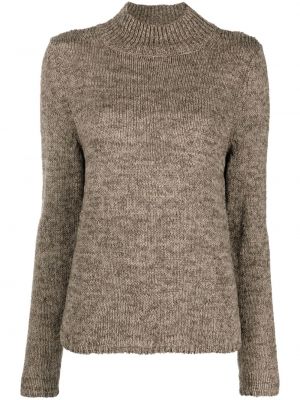 Плетен пуловер Toteme кафяво