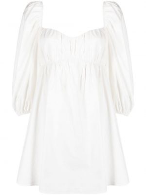 Памучна мини рокля Reformation бяло