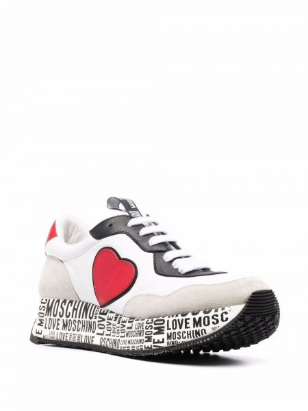 Zapatillas con corazón Love Moschino blanco