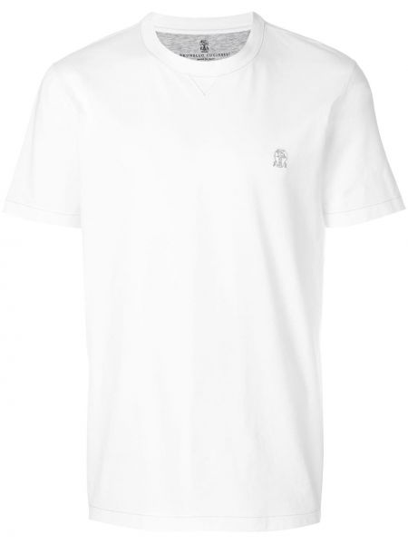 Camiseta de cuello redondo Brunello Cucinelli blanco
