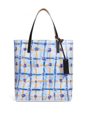 Shopper handtasche mit print Marni blau