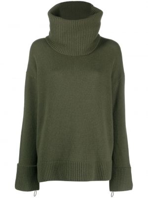 Vlnený sveter Moncler zelená