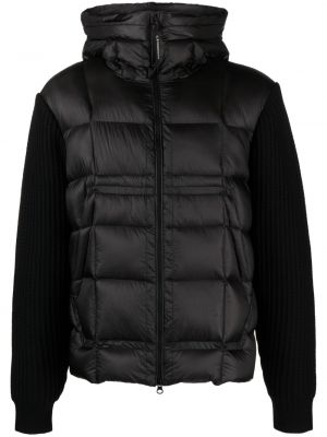 Prošivena pernata jakna s kapuljačom C.p. Company crna